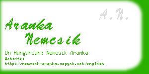 aranka nemcsik business card